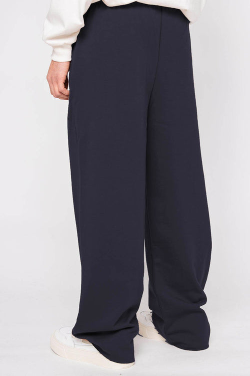 Navy Wide Leg Jogging Bottoms