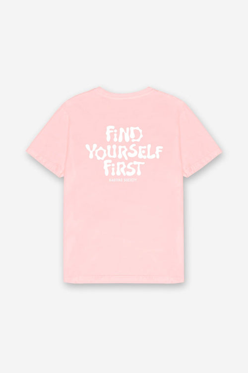 Camiseta Washed Find Yourself Pink