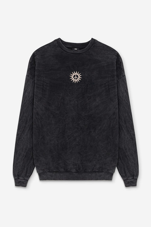 Black Celestial Disorder Washed Sweatshirt