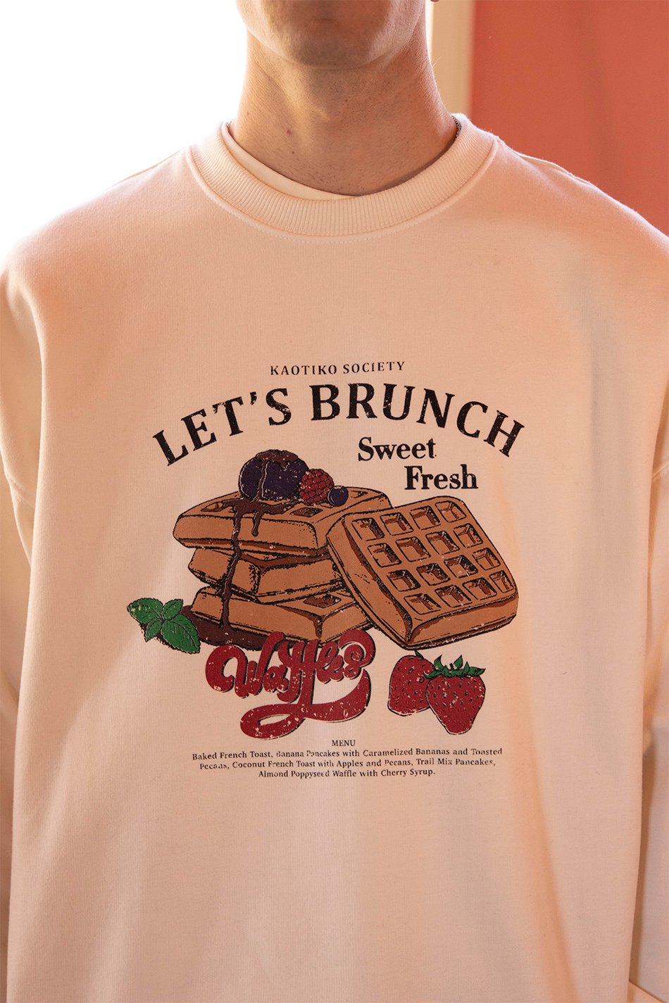 Sudadera Let's Brunch Ivory