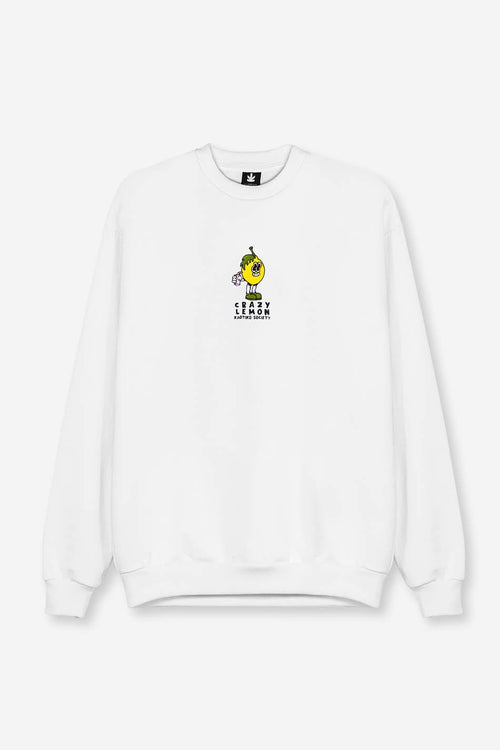 Crazy Lemon Sweatshirt in Weiß