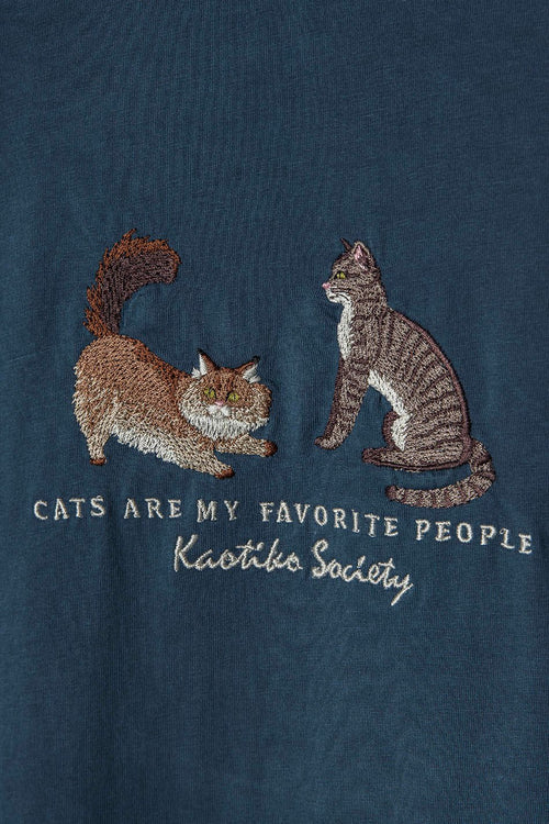 Camiseta Washed Cats Navy