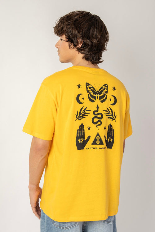 Camiseta Dark Butterfly Yellow
