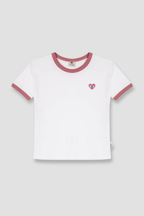 Camiseta Heart / Eye White