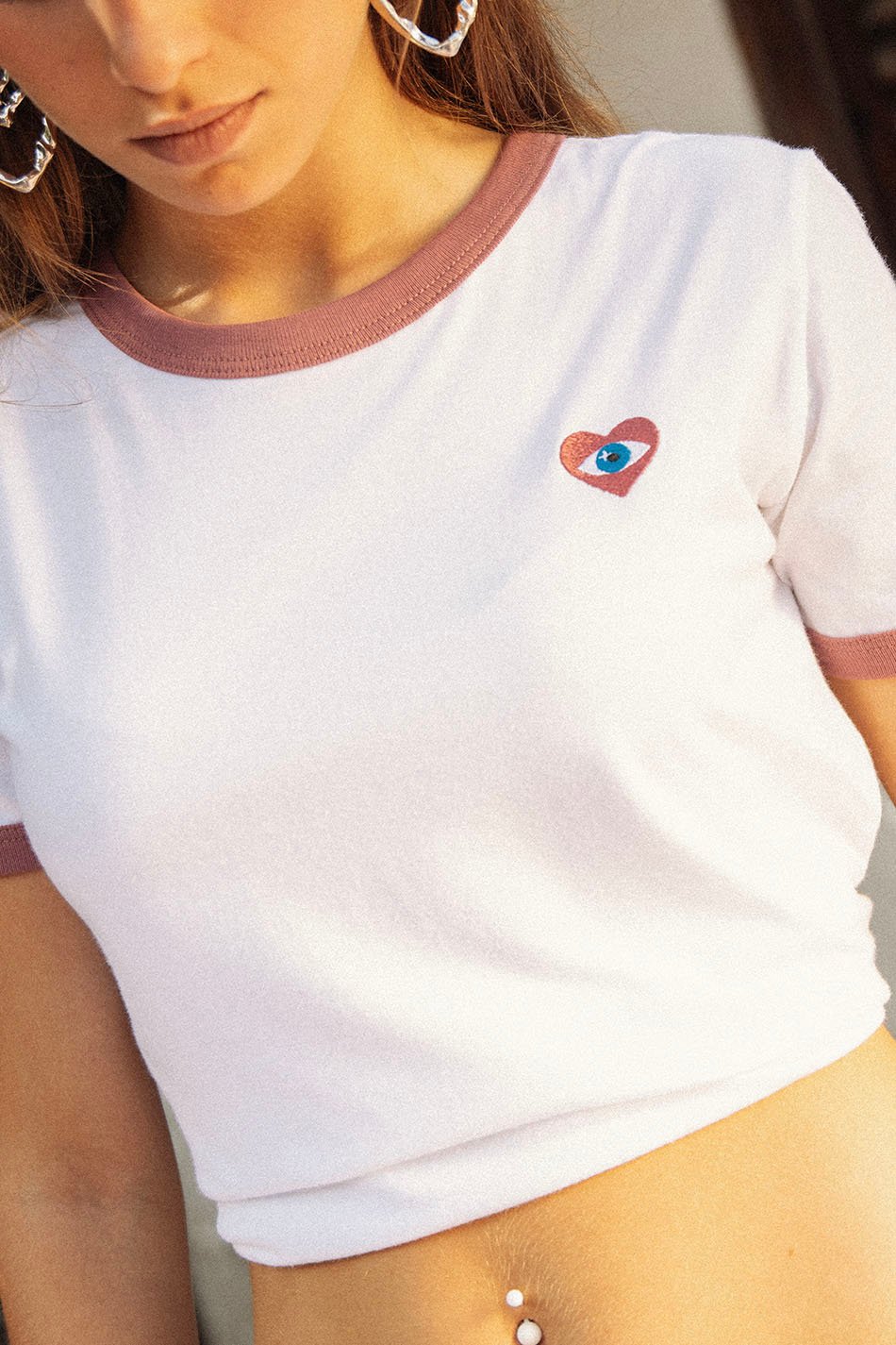 Camiseta Heart / Eye White