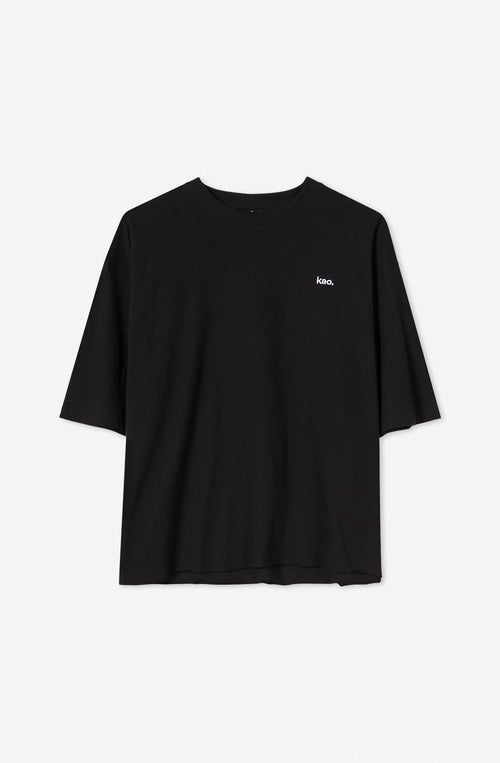 Calvin Cropped Black T-Shirt