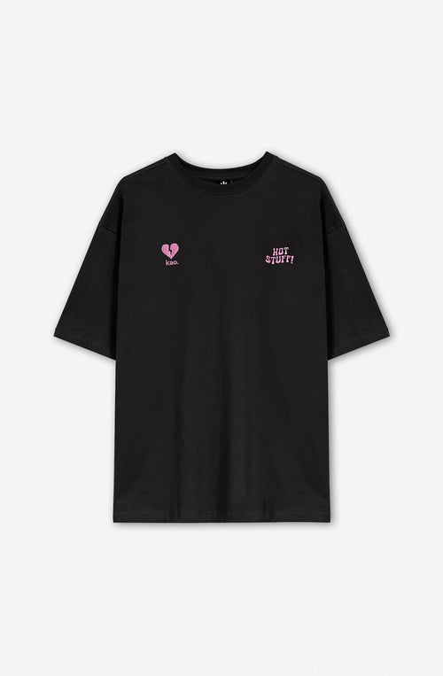 Tee-shirt Hot Stuff Heart Black