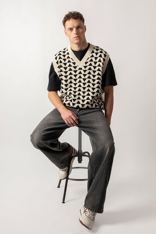 Chaleco Vermont Ivory/ Black