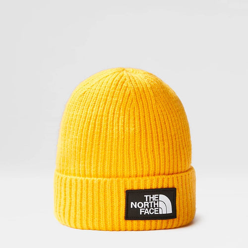 Yellow The North Face Logo Box Cuffed Hat