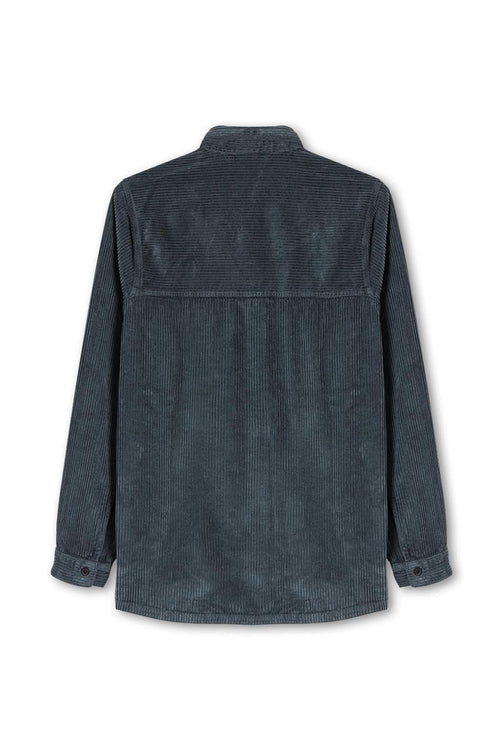 Bluish-Grey Minimal Corduroy T-Shirt