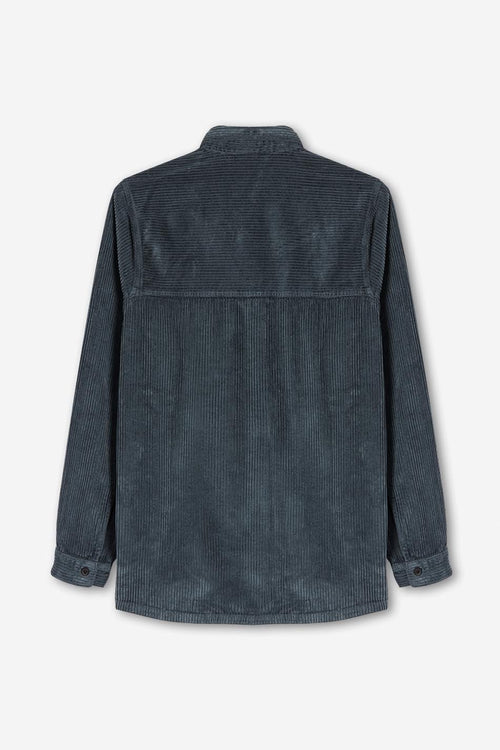 Bluish-Grey Minimal Corduroy T-Shirt
