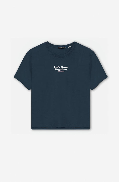 Washed Let's Grow Navy T-Shirt