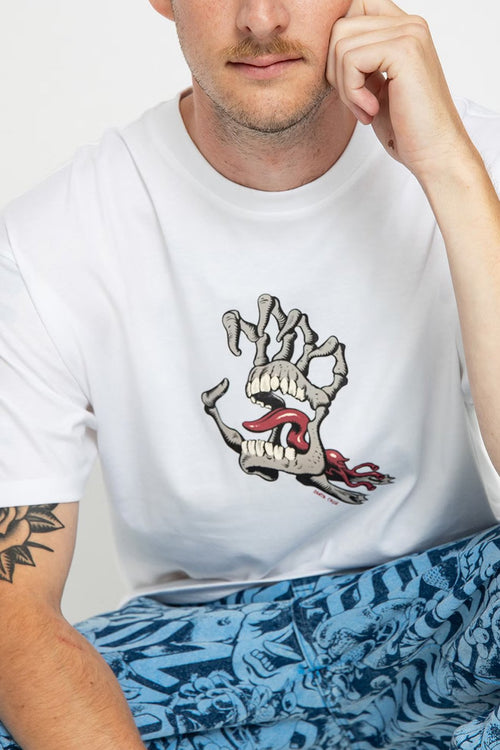 Camiseta Santa Cruz Bone Hand Cruz Front White