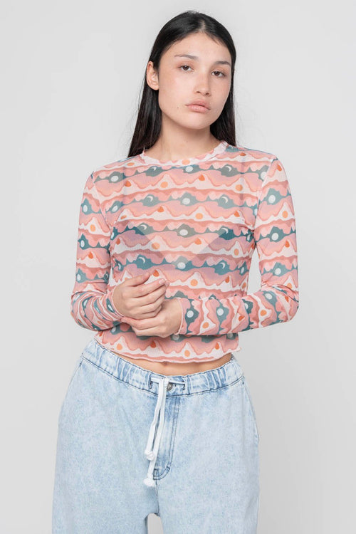 Pink Jasper Tulle Top