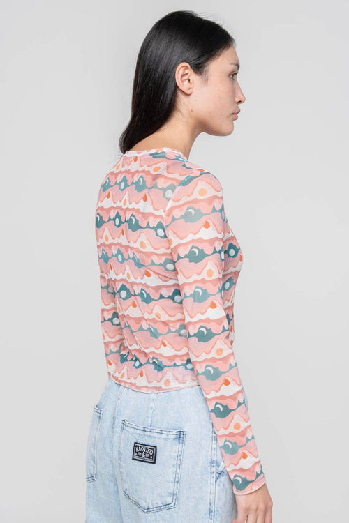 Pink Jasper Tulle Top