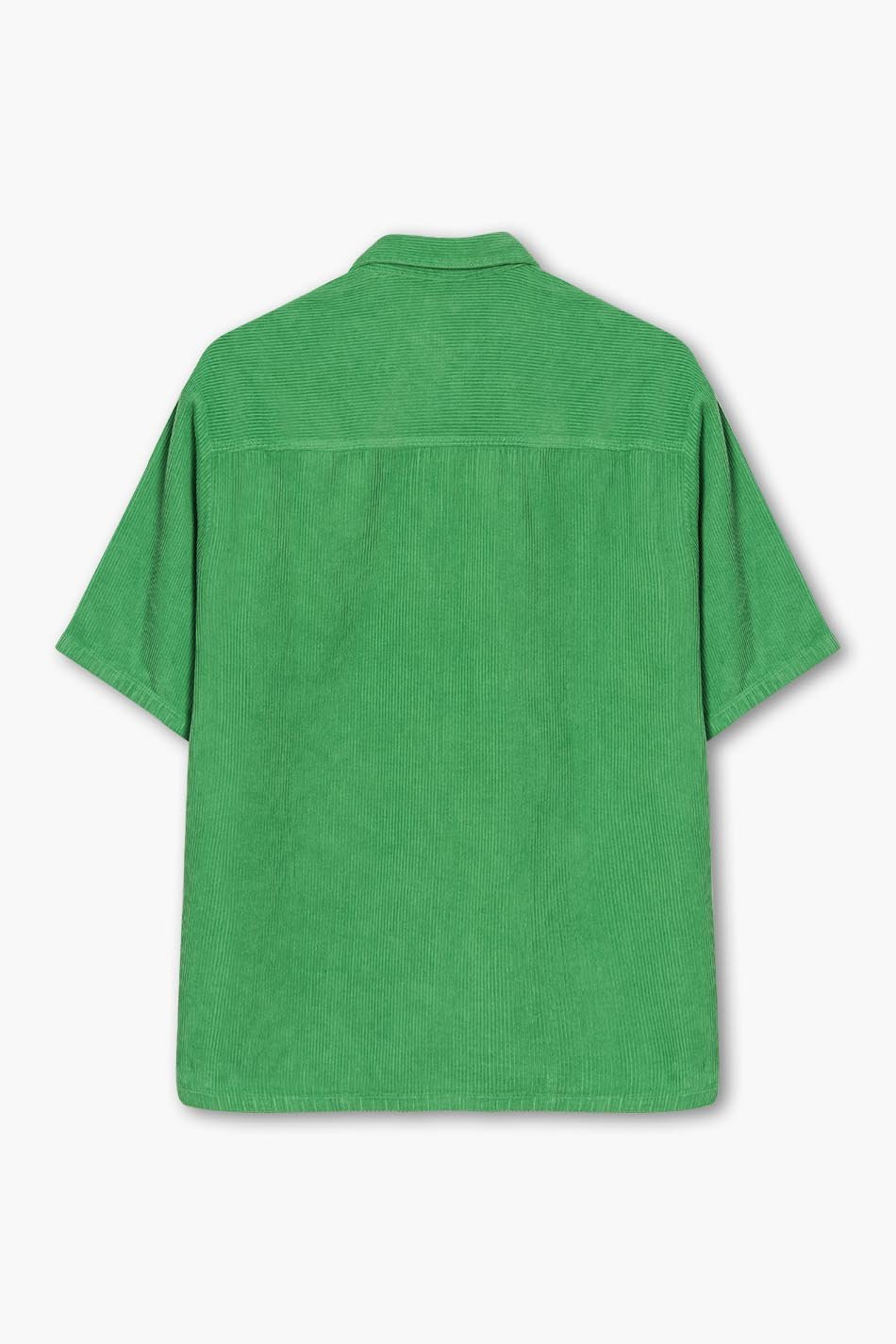 Green Flower Corduroy Shirt