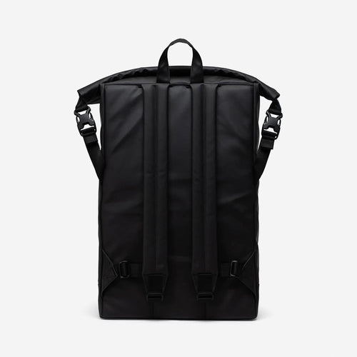 Black Herschel Roll Top Backpack
