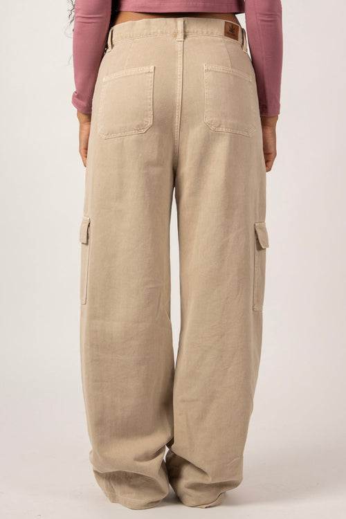 Ivory Cargo Wide Leg Trousers