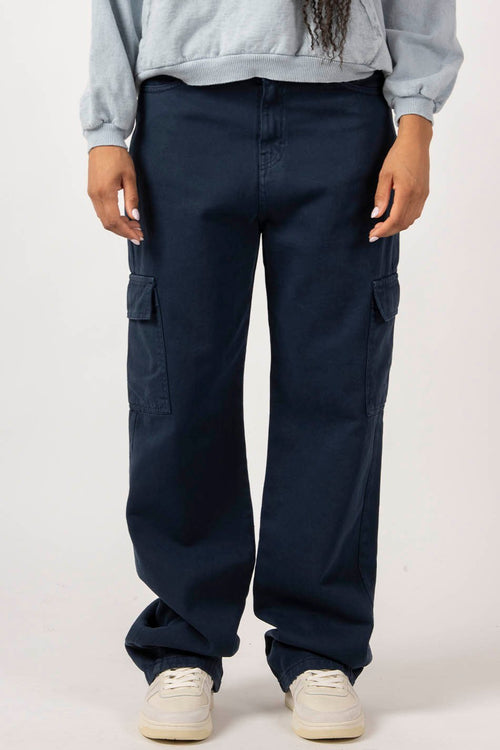 Pantalón Straight Cargo Navy