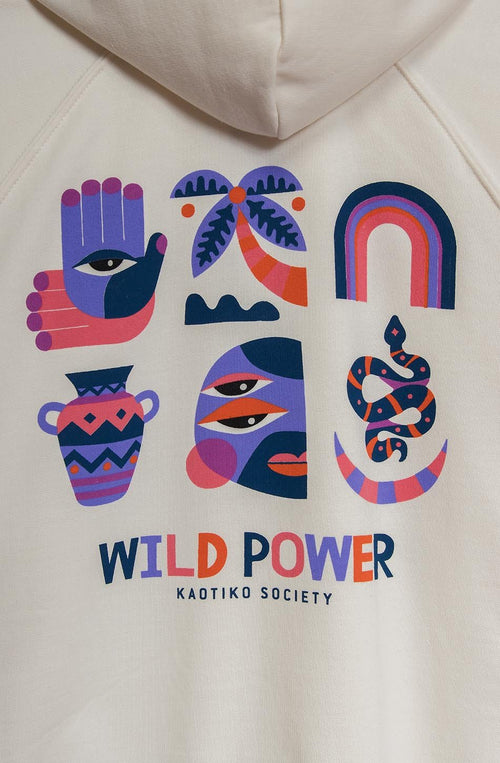 Sudadera Wild Power Ivory