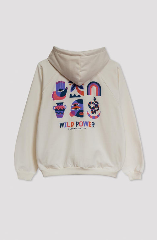 Sudadera Wild Power Ivory