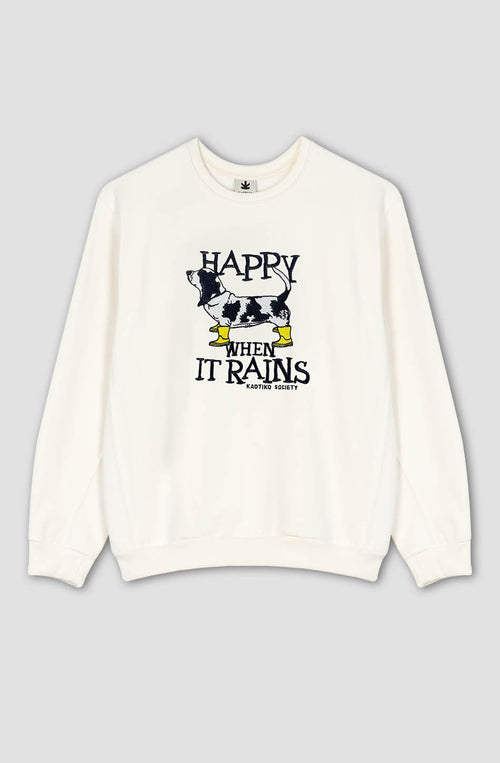 Ivory Happy When it Rains Sweatshirt
