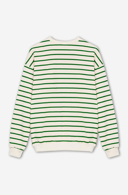 Sudadera Heart Stripes Green/ Ivory