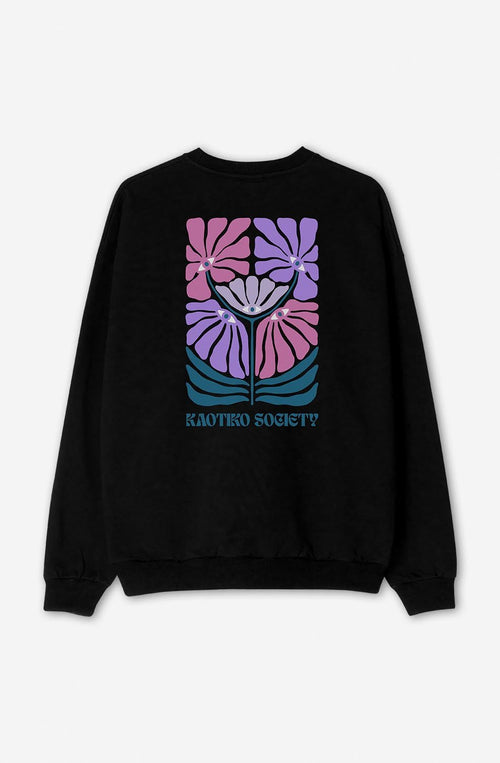 Black Flowers Eye Sweatshirt