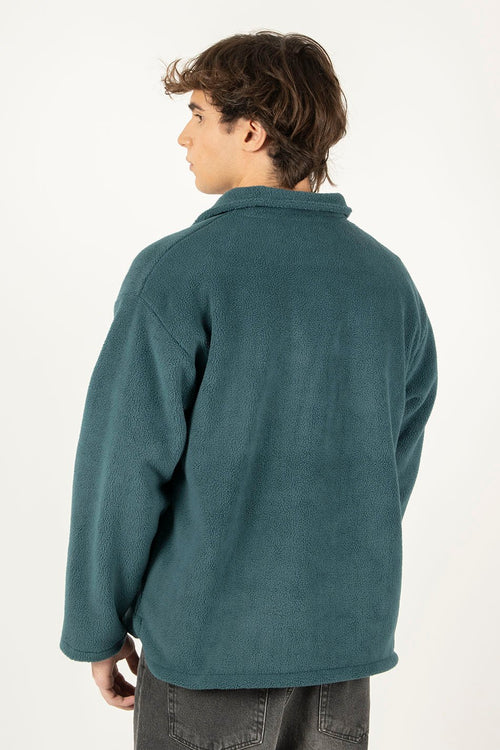 Sage Fleece Polo Sweatshirt