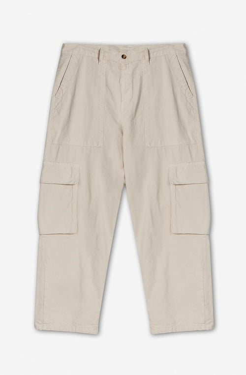 Pantalón Cargo Relaxed Canvas Ivory