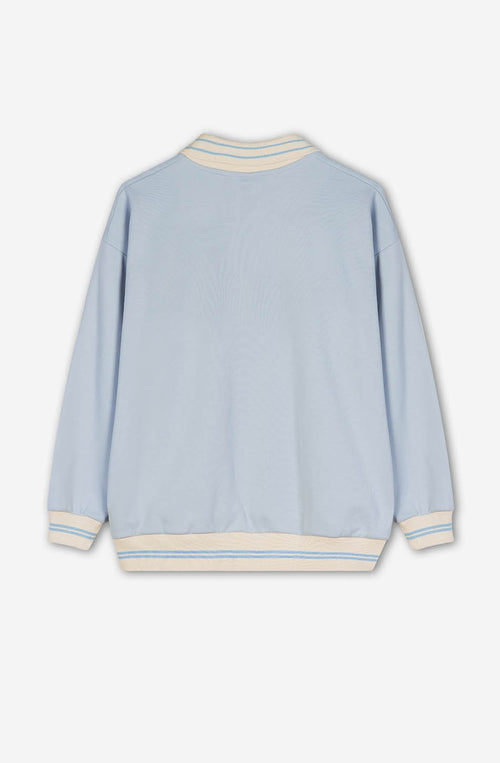 Lucas Buttons Baby Blue Sweatshirt