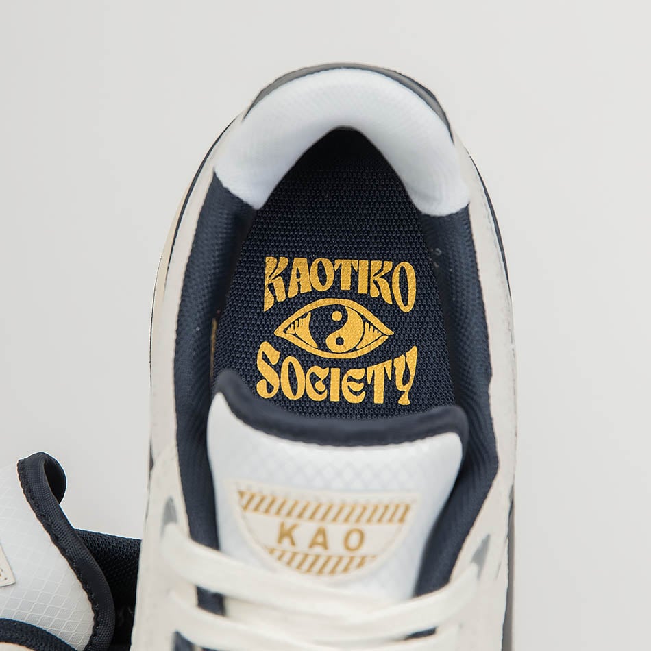 Kaotiko Boston Piping Off White/ Navy Sneakers