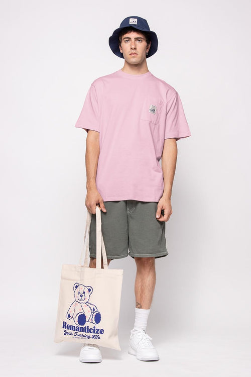 Gum Pink Loving Bear Pocket T-Shirt