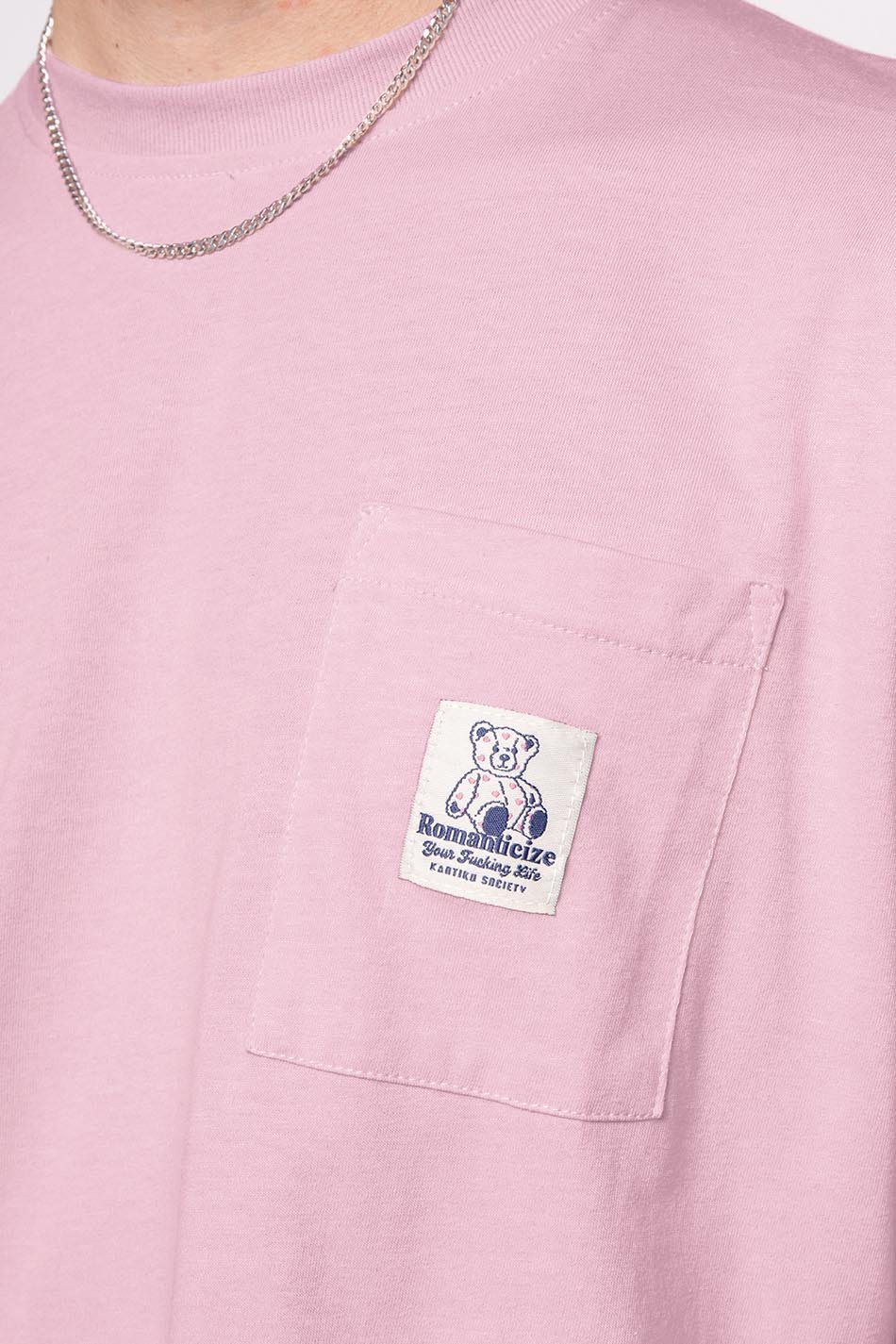 Gum Pink Loving Bear Pocket T-Shirt
