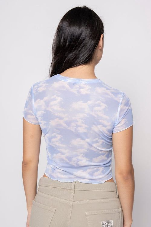 Blue Clouds Tulle T-Shirt