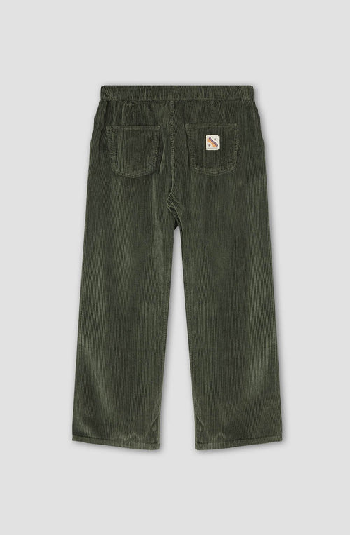 Khaki Casual Corduroy Ladder Trousers