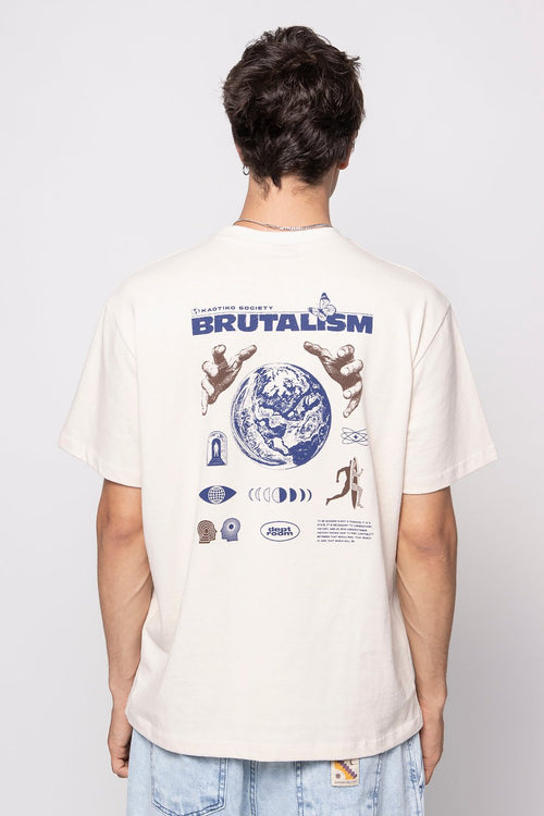 Ivory Brutalism Organic Cotton T-shirt