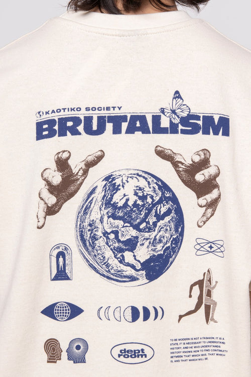 Ivory Brutalism Organic Cotton T-shirt