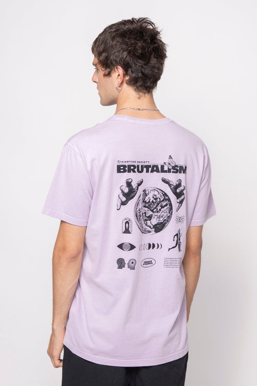 Camiseta Washed Brutalism Malva