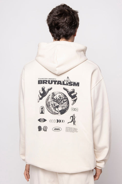 Sweatshirt Brutalism Bone