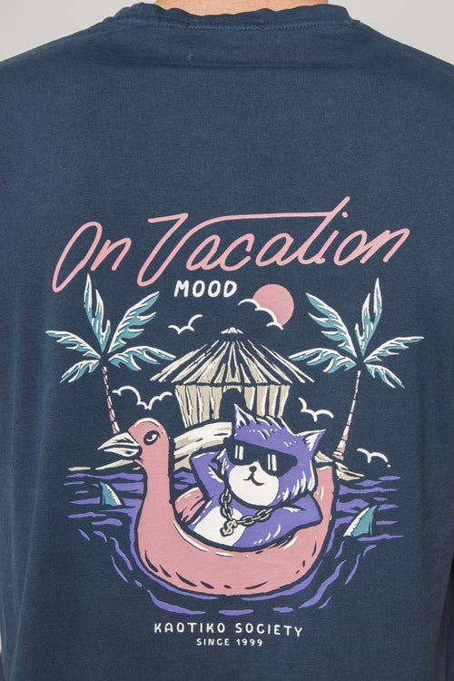 Navy On Vacation Washed T-shirt
