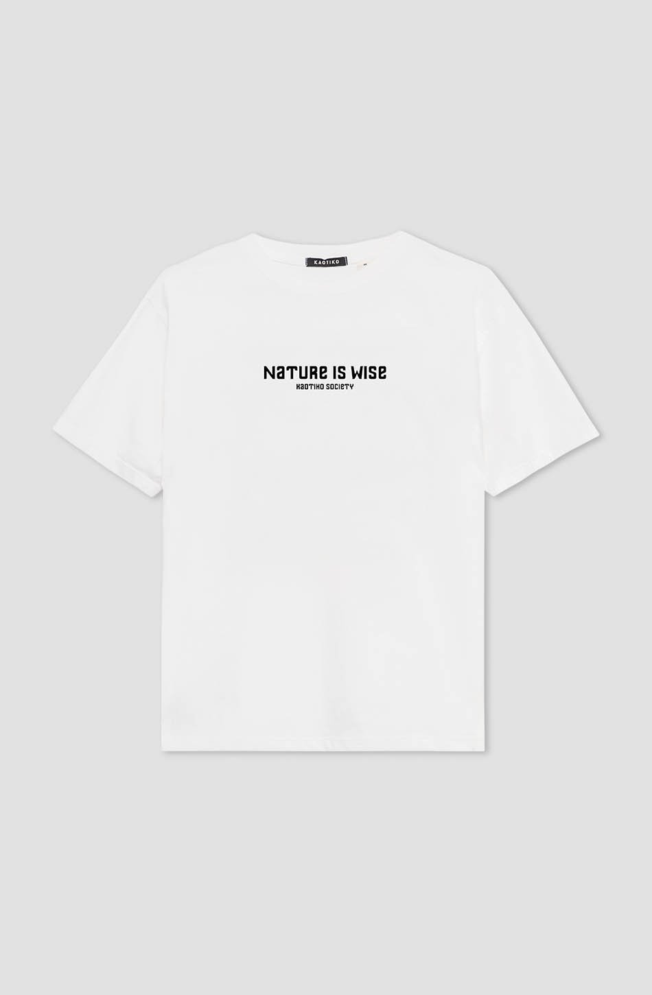 White Nature is Wise Washed T-shirt