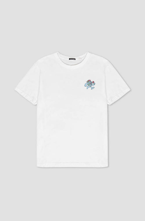 Tee-shirt Washed Look Inside White