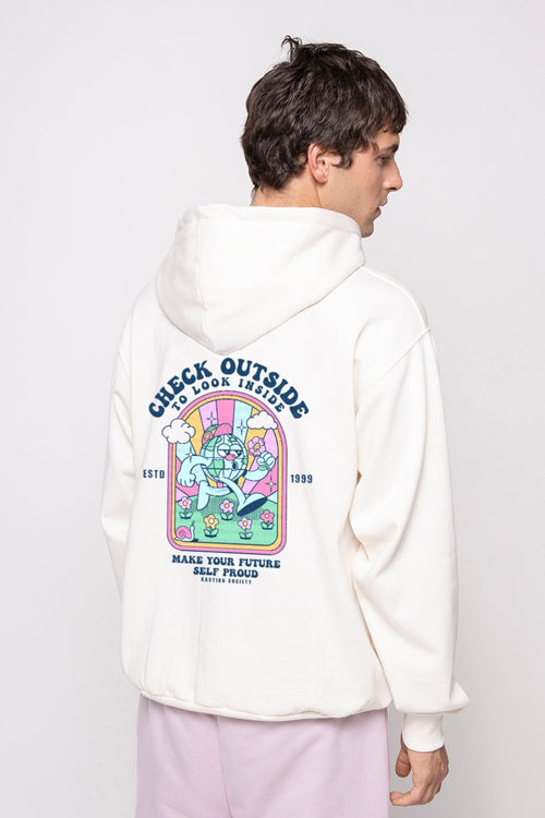Sudadera Look Inside Ivory