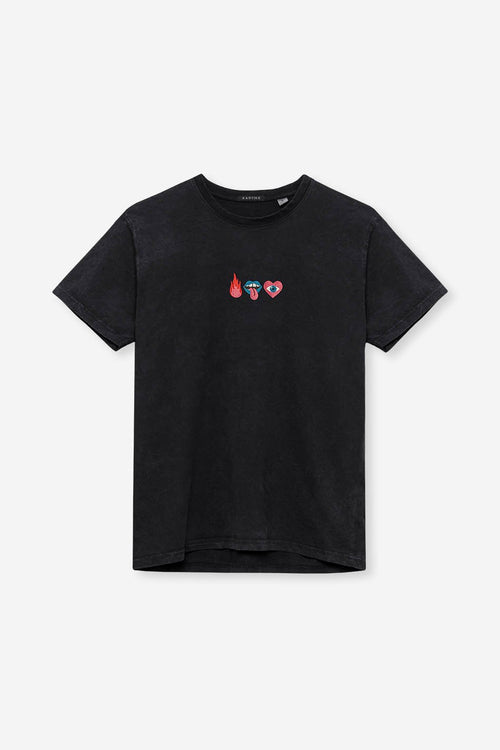 Camiseta Washed Mouth Black