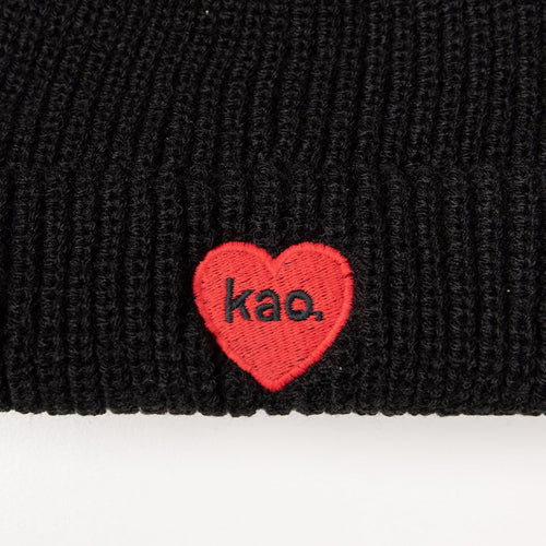 Mütze Heart Red Kao Black