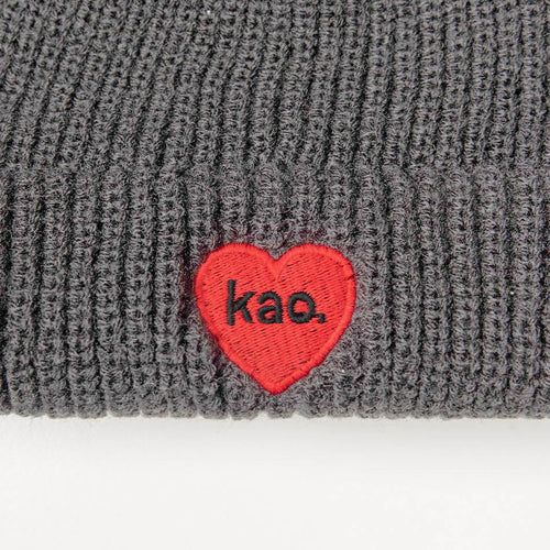 Grey Heart Red Kao Baseball Cap