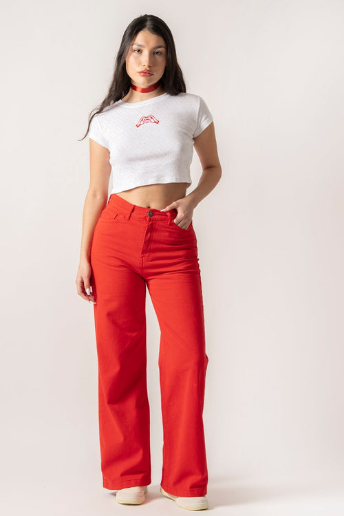 Pocket Heart Red Pants