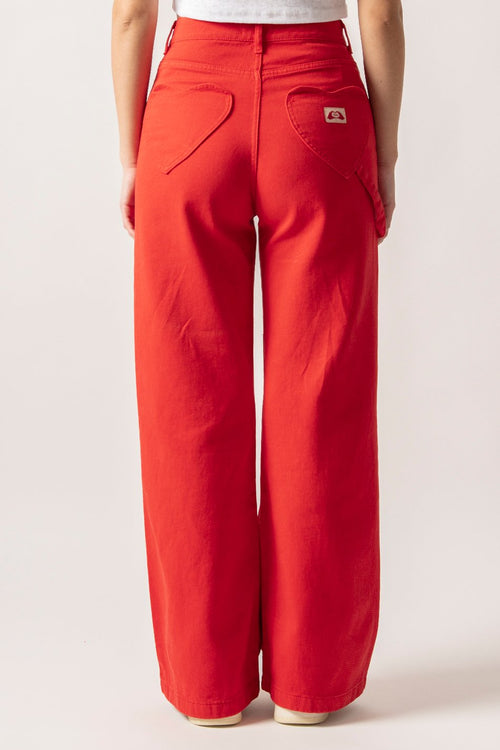 Pocket Heart Red Pants