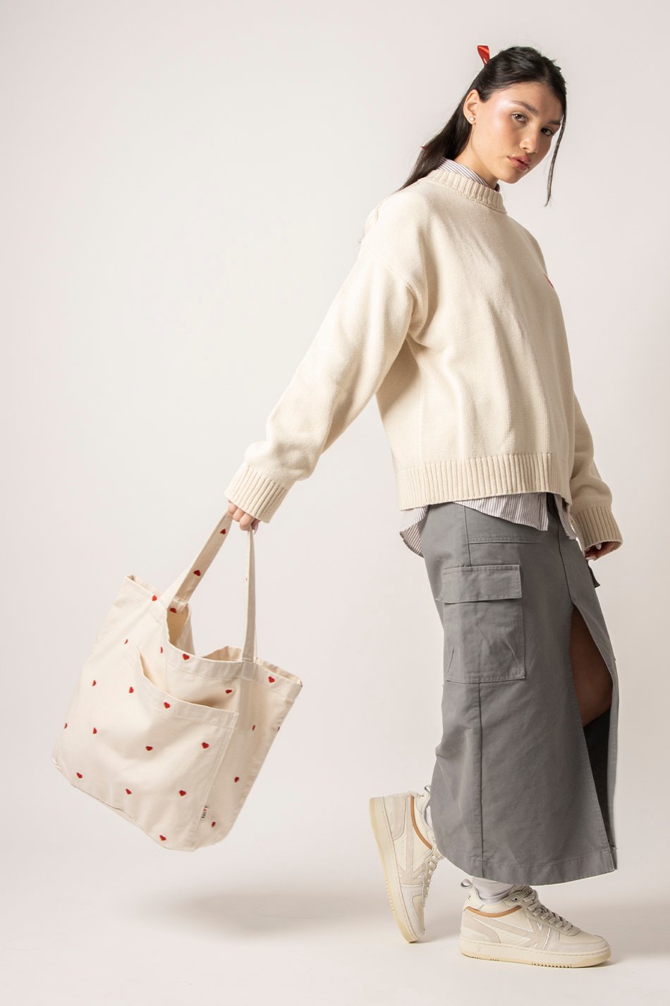 Tote Bag Multiheart Ivory